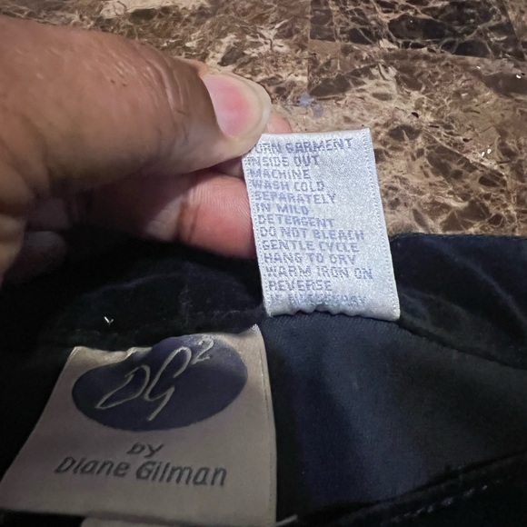 Diane Gilman Velvet Straight-Leg Pant (Part of a suit set) Navy SZ 16W - Picture 9 of 11